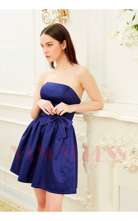 robe bustier bleu marine courte