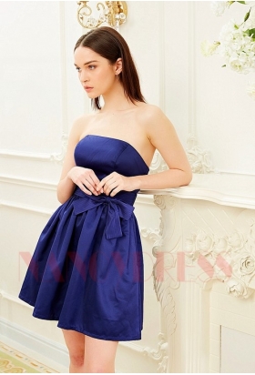 robe bustier bleu marine courte D014