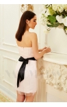 robe bustier rose courte