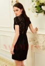 robe cocktail black Lace courte