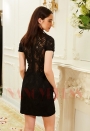 robe cocktail black Lace courte