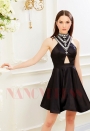 robe cocktail noire courte