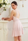 robe de cocktail rose courte