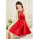 robe de cocktail rouge bordeaux courte