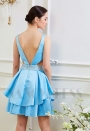 robe dos nu bleu turquoise courte