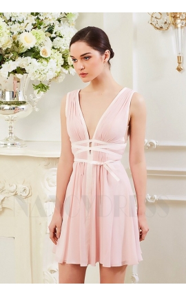 robes de cocktail rose courte