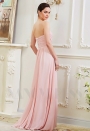 robe de soirée rose long H009