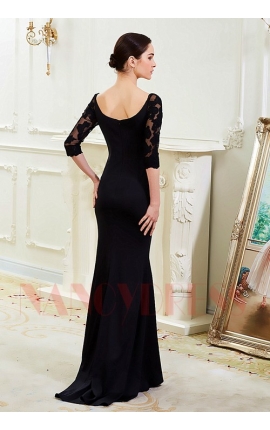 robe soirée noire long