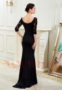 robe soirée noire long H010