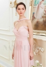 robe soirée rose long H002