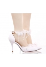 chaussure blanc Mariage curuba rouge