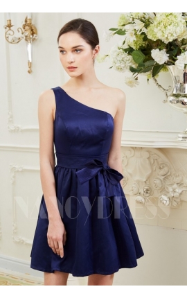 robe de cocktail bleu marine courte