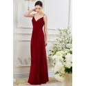robe de soirée bordeaux long