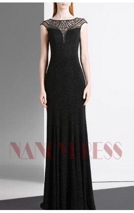 robe pas cher noire long