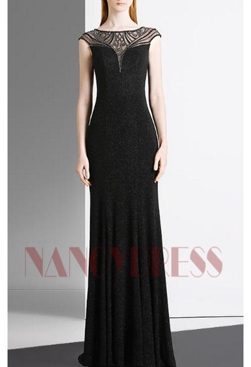 robe pas cher noire long