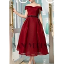 robe cocktail bordeaux courte