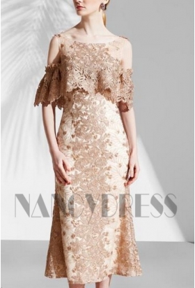 robe de cocktail Champagne courte