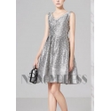 robes de cocktail argent courte