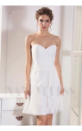 Robe bustier courte blanche