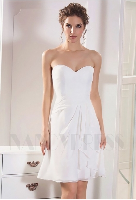 robe bustier blanc courte