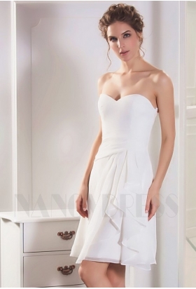 robe bustier blanc courte