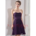 robe bustier pourpre courte