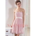 robe bustier rose courte