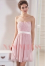 robe bustier rose courte D055