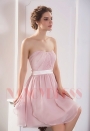 robe bustier rose courte D055