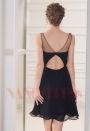 robe de cocktail noire courte D056