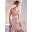 Robe cocktail rose courte