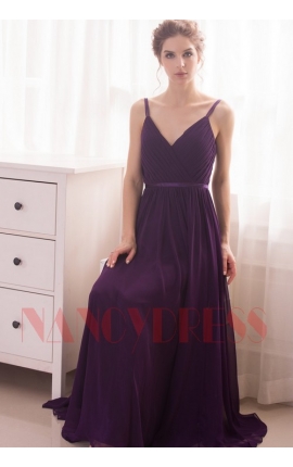 robe de soirée pourpre long