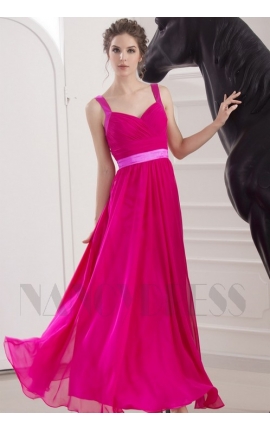 robe soirée fuchsia long