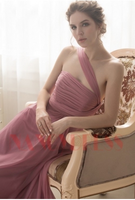 robes de soirée pink rubber long H043