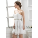 Robe bustier blanc courte