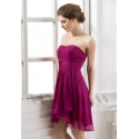 robe bustier pourpre courte