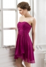 robe bustier pourpre courte D063