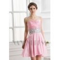 robe bustier rose courte