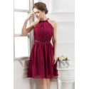 robe cocktail bordeaux courte