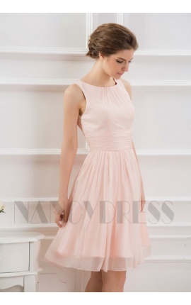 robe de cocktail rose courte