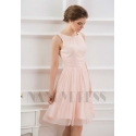 robe de cocktail rose courte