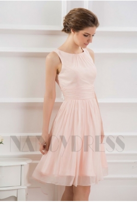 robe de cocktail rose courte