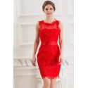 robe de cocktail rouge feu courte