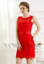 robe de cocktail rouge feu Lace courte D073