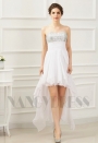 robe sexy blanc bustier courte D071