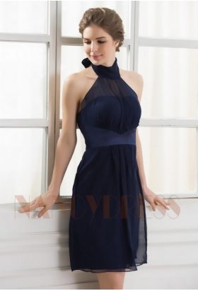 robe sexy bleu marine courte D062