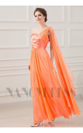 robe de cérémonie orange long