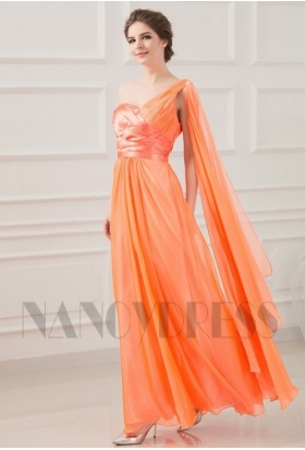 robe de cérémonie orange long H061