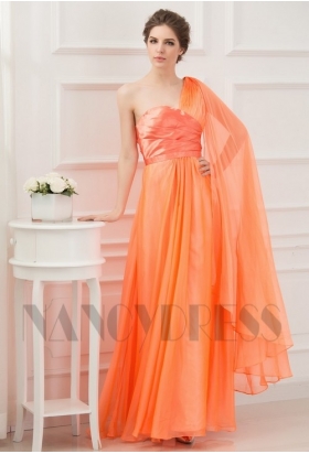 robe de cérémonie orange long H061