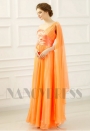 robe de cérémonie orange long H061